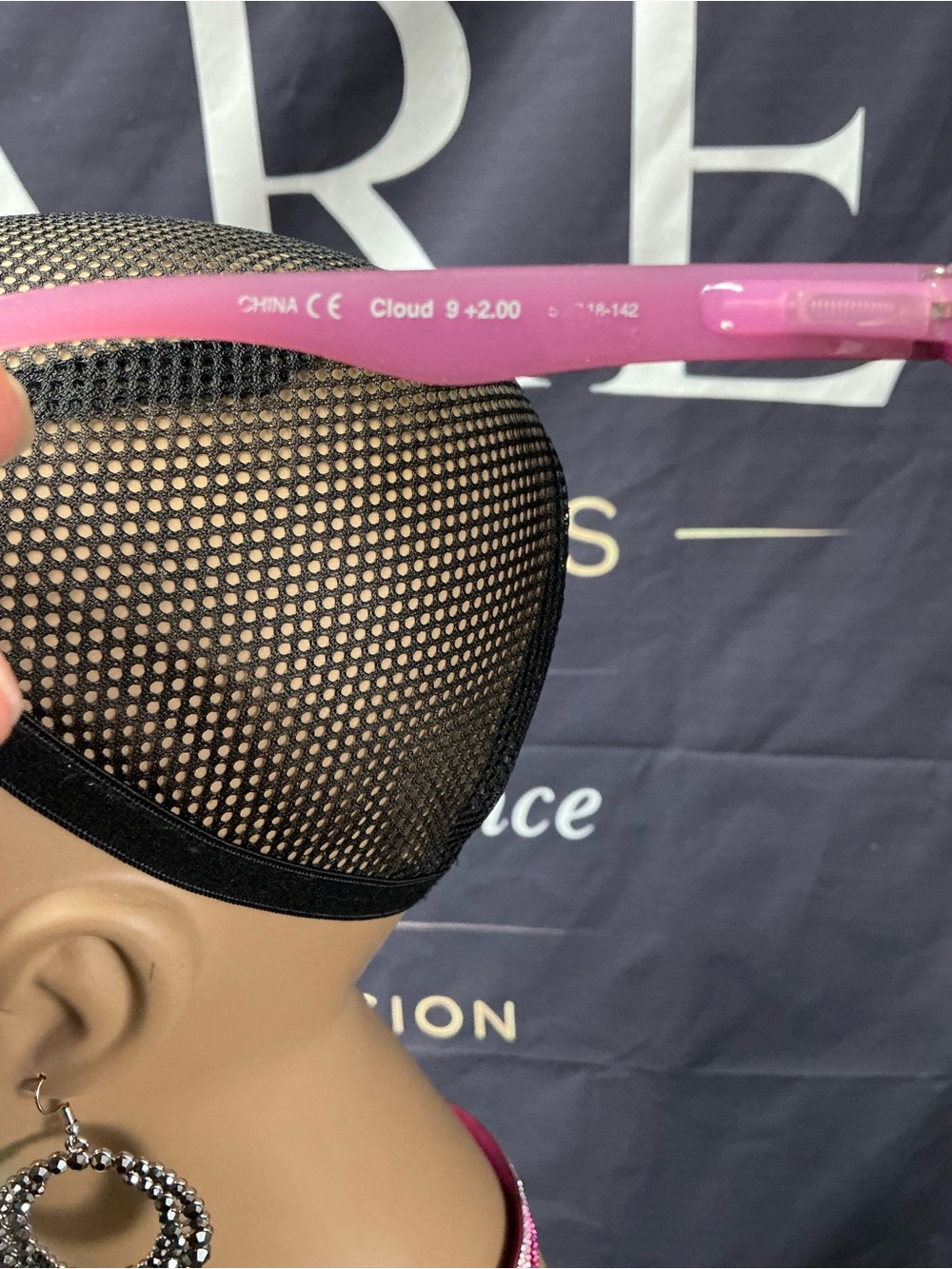 Women's Pink Gradient Square Eyeglasses - Picture 6 of 6